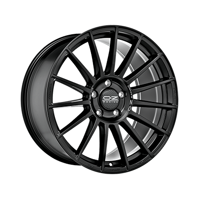 OZ Racing SUPERTURISMO LM MATT BLACK SILVER LETTERING - 18x8